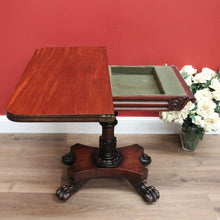 Load image into Gallery viewer, x SOLD Antique English Mahogany Tea Table, Sofa Table, Fold Over Games Card Table B10651