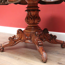 Load image into Gallery viewer, x SOLD Antique English Burr Walnut Kitchen or Dining Table for 4, Centre or Foyer Table B11153