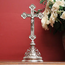 Load image into Gallery viewer, Vintage Altar Crucifix, French Cross Vintage French Plate Crucifix, Christ Jesus B10902