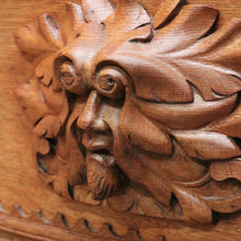 Load image into Gallery viewer, x SOLD Antique French Hall Settle with Blanket Box Seat Oak Greenman Hall Chair Bench B10661