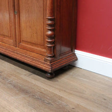 Load image into Gallery viewer, x SOLD Antique French Oak Bookcase, Oak and Leadlight Bookcase, Narrow China Cabinet. B10910