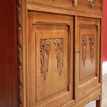 Load image into Gallery viewer, x SOLD Antique French Dressing Table, Mirror Back Sideboard, Cabinet, Cupboard in Oak B10629