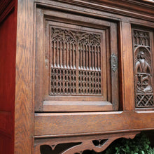 Load image into Gallery viewer, x SOLD Antique French Sacrament Cabinet, Church, Court Cabinet, Sideboard Bookcase Oak. B10330