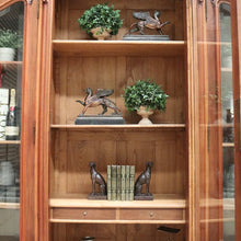 Load image into Gallery viewer, x SOLD Antique French Walnut and Glass 3 Door Bookcase China Display Case Cabinet B10702