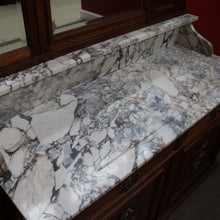 Load image into Gallery viewer, x SOLD Antique French Oak Dressing Table, Mirror Back Hall Cabinet Cupboard, Marble Top. B10522
