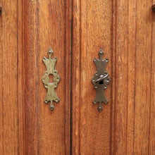 Load image into Gallery viewer, Antique Sideboard, French Oak and Lead Light Two Height Sideboard Hall Cabinet B10864
