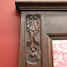 Load image into Gallery viewer, x SOLD Antique French Oak Mirror, Mantle Mirror, French Trumeau Mirror, Toile Fabric B10746