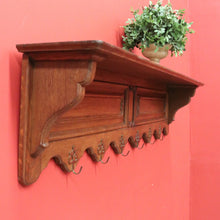 Load image into Gallery viewer, x SOLD Antique French Coat Rack, Oak and Brass Umbrella Holder, Scarf and Hat Rack B10780