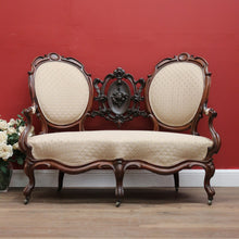 Load image into Gallery viewer, x SOLD Antique English Chaise, Oval Back Medallion Settee, English Rosewood Lounge B11121