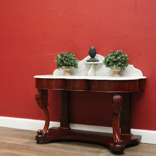 Load image into Gallery viewer, x SOLD Antique English Washstand, Mahogany and Marble Top Hall Table, Console Table B11101