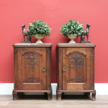 Load image into Gallery viewer, Antique French Lamp Tables with Marble Tops, Bedside Cabinets, Hall Cupboards B10640