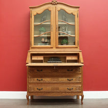 Load image into Gallery viewer, x SOLD Vintage French Secretaire Bureau, Chest of Drawers Bookcase Desk Pull out Slides B10470