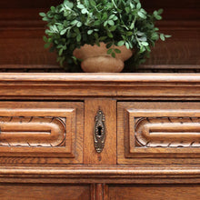 Load image into Gallery viewer, Antique Sideboard, French Oak and Lead Light Two Height Sideboard Hall Cabinet B10864