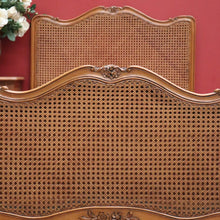 Load image into Gallery viewer, x SOLD Antique French Single Bed, Oak and Cane Bed. Bedhead, Foot, Side Rails Slats 3/3. B11266
