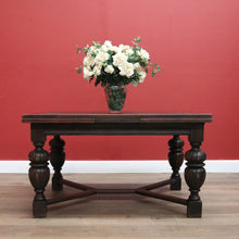 Load image into Gallery viewer, x SOLD Antique French Oak 2 Leaf Dining Table, Parquetry Top Extension Kitchen Table B11210