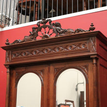 Load image into Gallery viewer, x SOLD Antique French Armoire, Antique Brittany Oak and Mirror 2 Door Wardrobe Cupboard. B10253