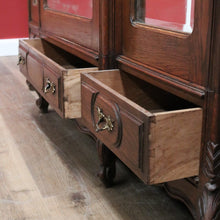 Load image into Gallery viewer, x SOLD Antique French Armoire, French Oak and Mirror Three Door Breakfront Wardrobe B11115