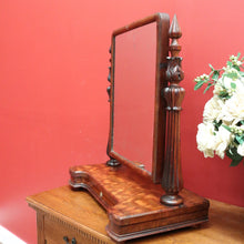 Load image into Gallery viewer, x SOLD Antique English Mahogany Mirror, Chest of Drawers Mirror, Toilet Mirror Drawer B10680
