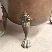 Load image into Gallery viewer, x SOLD Antique French Brass Bucket, Coal Scuttle, Fuel Bucket, Jardinière, Delft Handle B10293