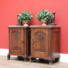 Load image into Gallery viewer, x SOLD Antique French Lamp Tables with Marble Tops, Bedside Cabinets, Hall Cupboards B10640