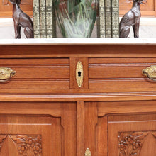 Load image into Gallery viewer, x SOLD Antique French Dressing Table, Mirror Back Sideboard, Cabinet, Cupboard in Oak B10629