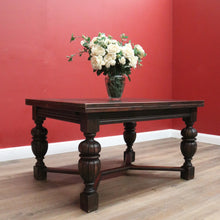 Load image into Gallery viewer, x SOLD Antique French Oak 2 Leaf Dining Table, Parquetry Top Extension Kitchen Table B11210