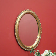 Load image into Gallery viewer, x SOLD Vintage Gilt Frame Mirror, Wall Mirror. Italian Gilt Timber Plaster Oval Mirror B11059