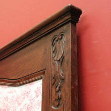 Load image into Gallery viewer, x SOLD Antique French Oak Mirror, Mantle Mirror, French Trumeau Mirror, Toile Fabric B10746