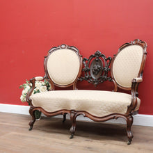 Load image into Gallery viewer, x SOLD Antique English Chaise, Oval Back Medallion Settee, English Rosewood Lounge B11121