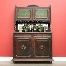Load image into Gallery viewer, x SOLD Antique French Oak Sideboard 2 Height Cabinet Cupboard, one of 2. B10213