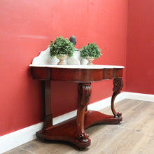Load image into Gallery viewer, x SOLD Antique English Washstand, Mahogany and Marble Top Hall Table, Console Table B11101