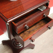 Load image into Gallery viewer, x SOLD Antique English Mahogany Works Table, Sewing Table, Drop Sides Wine Lamp Table. B10433
