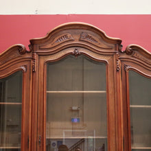 Load image into Gallery viewer, x SOLD Antique French Walnut and Glass 3 Door Bookcase China Display Case Cabinet B10702