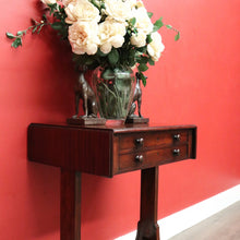 Load image into Gallery viewer, x SOLD Antique English Works Table, Lamp Bedside Table, Antique Mahogany Sewing Table B10313