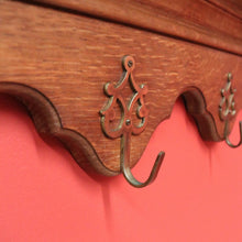 Load image into Gallery viewer, x SOLD Antique French Coat Rack, Oak and Brass Umbrella Holder, Scarf and Hat Rack B10780