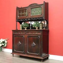 Load image into Gallery viewer, x SOLD Antique French Oak Sideboard 2 Height Cabinet Cupboard, one of 2. B10213