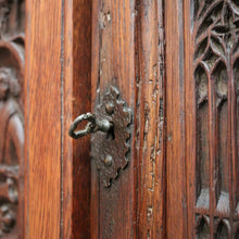 Load image into Gallery viewer, x SOLD Antique French Sacrament Cabinet, Church, Court Cabinet, Sideboard Bookcase Oak. B10330