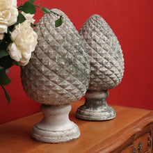 Load image into Gallery viewer, x SOLD Pair of Antique French Bluestone Acorns, Garden Ornament, Large Indoor Acorns B10196