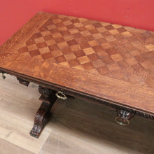 Load image into Gallery viewer, x SOLD Antique French Hall Tables, Lamp or Sofa Table, Antique Oak 2 Drawer Office Desk B10772