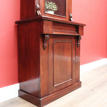 Load image into Gallery viewer, x SOLD Antique English Bookcase English Mahogany 2 Height Narrow Bookcase China Cabinet B10650