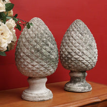 Load image into Gallery viewer, x SOLD Pair of Antique French Bluestone Acorns, Garden Ornament, Large Indoor Acorns B10196