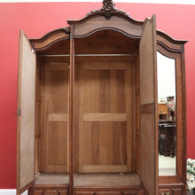 Load image into Gallery viewer, x SOLD Antique French Armoire, French Oak and Mirror Three Door Breakfront Wardrobe B11115