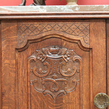 Load image into Gallery viewer, x SOLD Antique French Lamp Tables with Marble Tops, Bedside Cabinets, Hall Cupboards B10640