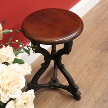 Load image into Gallery viewer, x SOLD Antique English Child's Ship Stool, Antique Cast Iron Swivel Seat Child's Seat B10987