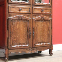 Load image into Gallery viewer, x SOLD Vintage French Oak with 4 Carved Doors 2 drawers Bookcase China Display Cabinet B10699