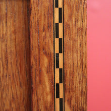 Load image into Gallery viewer, x SOLD Bedside Table, Antique French Tunbridge Ware Oak and Marble Bedside Lamp Table B10468