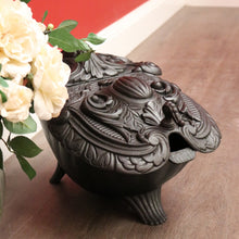 Load image into Gallery viewer, x SOLD Antique French Cast Iron Coal Scuttle Magazine Holder Kindling Holder Fire Tool. B10019