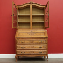 Load image into Gallery viewer, x SOLD Vintage French Secretaire Bureau, Chest of Drawers Bookcase Desk Pull out Slides B10470