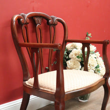 Load image into Gallery viewer, x SOLD Vintage French Armchair, French Mahogany 1950 Hall Chair Bedroom Chair Armchair B11057