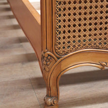 Load image into Gallery viewer, x SOLD Antique French Single Bed, Oak and Cane Bed. Bedhead, Foot, Side Rails Slats 3/3. B11266